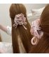 HA255 - Korean Pink Velvet Rose Bow Hair Tie